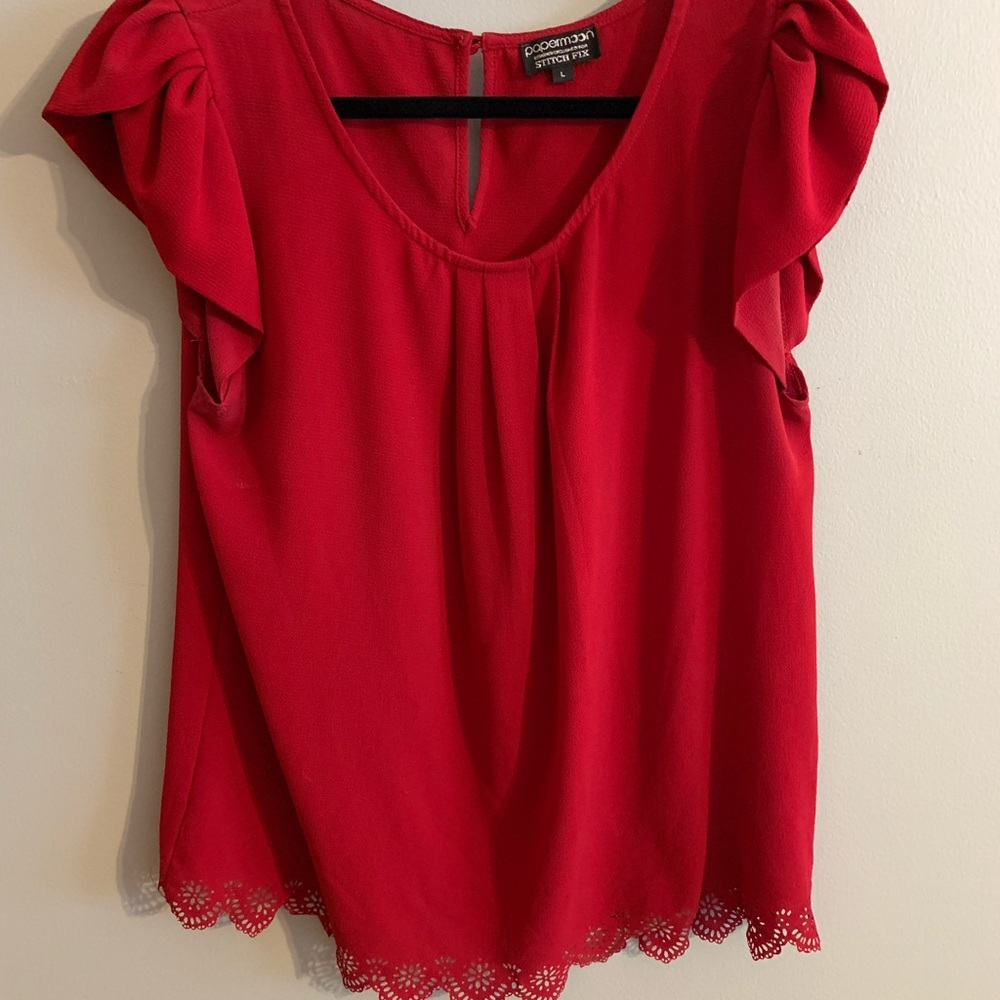 Stitch Fix scallop top large
